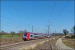 . Z 2202 as RB 5062 Luxembourg City - Longwy (F) is running between Dippach and Schouweiler on March 4th, 2013.