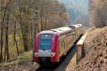 . Z 2201 is runnning as RB 3240 Wiltz - Luxembourg City between Wiltz and Merkholtz on March 26th, 2014.