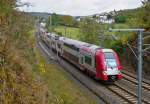 . Z 2200 double unit as IR 3537 Troisvierges - Luxembourg City is running between Wilwerwiltz and Lellingen on May 7th, 2014.