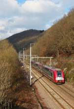 . Z 2204 as RE 3812 Luxembourg City - Troisvierges photographed between Goebelsmhle and Kautenbach on January 20th, 2015.