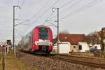 . Z 2208 is running as RB 3539 Diekirch - Luxembourg City between Mersch and Lintgen on March 8th, 2015.