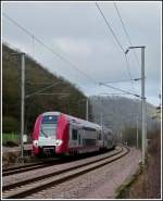Z 2206 is running as RB 3237 Wiltz - Luxembourg City near Erpeldange/Ettelbrück on January 15th, 2012.