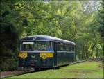 The heritage Uerdinger railcar 551 669 is arriving at the stop Fuussbsch on September 23rd, 2012.