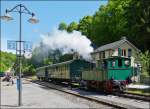 . A steam train is leaving the station of Fond de Gras on June 2nd, 2013.