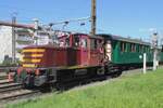 Ex-CFL, now AMTF 2001 stands at Petange at the rear/front end of a museum shuttle train on 20 August 2023 and she wil haul the train back to Fonds-de-Gras.