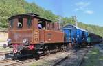 Arbed-5 shunts with museum stock at Fonds-de-Gras on 20 August 2023.