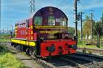 CFL locomotive 804 slowly approaches her train on the AMTF track in Petange.