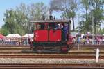 Train 1900/AMTF Tram loco 503 takes part in the steam loco patrade at Wolsztyn in POland on 4 May 2024.