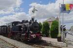 Getting flagged? ENERGIE 507 of the AMTF/Train 1900 was guest at Baasrode Noord and quits that station on 6 July 2024 during the SDP  Scheldeland in Stoom  festivities..