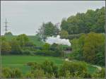 Steamtrain on its way from Pétange to Fond de Gras in the nice and quiet landscape, where nature has won upper hand again.