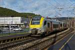 The SNCB Desiro AM08 522 is arriving in Clervaux on December 14th, 2019.