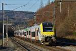 The SNCB Desiro AM08 524 an AM08 541 are arriving in Clervaux on February 06th, 2020.