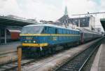 On 28 July 1999 NMBS 2023 stands in Luxembourg Gare Central.