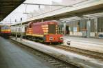 CFL 804 shunts SNCF stock at Luxembourg Gare Central on 23 July 1998.
