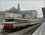 BB 15020 with the IC 91  Vauban  is leaving the station of Luxembourg City on April 25th, 2009.