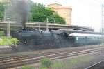 CFL 5519, the only operational ex Kriegslok Class 42 in Europe, lets off steam at Koblenz Hbf on 2 June 2012.