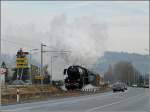 The steam locomotive 5519 heading the Christmas train pictured between Diekirch and Ettelbrück on December 14th, 2008.