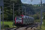 CFL locomotive 4008 coming from Triosvierges with its train will shortly arrive at Wilwerwiltz train station. September 28.2023