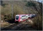 The IR 3816 Luxembourg City - Gouvy is running between Kautenbach and Wilwerwiltz on March 20th, 2012.