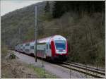 The IR 3714 Luxembourg City - Troisvierges is running between Goebelsmhle and Kautenbach on April 16th, 2012.