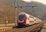 . The RE 3762 Luxembourg City - Troisvierges is arriving in Kautenbach on March 8th, 2015.