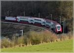 A push-pull train is running near Toutschemillen on its way from Kautenbach to Wiltz on January 27th, 2008.