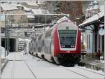 A push-pull train is waiting for passengers in Wiltz on November 22nd, 2008.