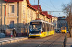 Tram Electron T5L64 No. 1225 had been in operation for only 2 months at the time of the photo. Taken on December 28, 2023 on Chernivetska Street.
