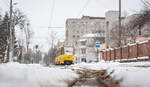 Tatra KT4SU tram 1091 on route 2. Taken on January 14, 2024 on Yevhen Konovalets Street. 
This tram is currently out of service.