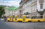 Tatra KT4SU tram 1098 on route 2. Taken on August 2, 2023 on Volodymyr Vynnychenko Street. 