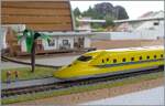 A Japanese high-speed train on my N scale layout. I set up this model for a few pictures this afternoon. The metal-made train has an interesting function at the SBB: it regulates short breaks in our travel center, following the English 'staff block s ...