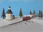 A DB VT 698 in Z-Gauge winter landscape.