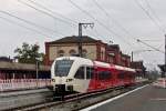 . The ARR 20136 Leer - Groningen (NL) is leaving the main station of Leer (Ostfriesland) on October 7th, 2014.