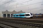 Arriva 323 stands at Blerick on 16 March 2022. Since at Blerick, Stadler have their maintenance depot for multiple uinits in the Netherlands, DMUs like this one, normally seen in the northernmost provinces Groningen and Friesland, can be seen at Blerick oin Limburg on regular basis.