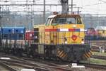 Strukton 303007 shunts engineering stock at Amersfoort on 20 February 2023.