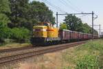 Strukton's/OOC 303004 hauls an empty train into Oss on 9 June 2023.