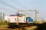 Alstom 203 101 at work near Wijchen on 24 October 2005.