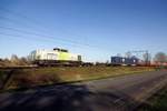 On 24 February 2021, CapTrain 203-104 hauls the Geleen-shuttle through Boxtel.