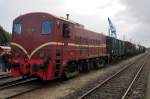 Photo freight with 2233 stands at the VSM in Beekbergen on 6 September 2015.