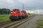 On 22 August 2017 ex-NS Cargo 6518 passes Antwerpen-Luchtbal.