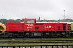 Stabled 6491 gets chilly and photographed at Amersfoort on 14 October 2014.