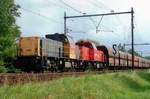 On 26 November 2002 double headed coal train with 6490 leading passes through Wijchen-Kraayenberg.