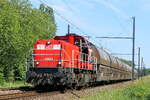 DB Cargo 6463 z codziennym pociągiem z rudą cynku z Nystar Budel (NL) do portu w Antwerpii. Linia 27A na lotnisku w Antwerpii. 18-06-2026