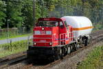 The DB Cargo Belgium 6508 with one tank wagon on route to the port of Antwerp. MaK 6400 build in 1994 with construction N� 1200108. Line 27A at Antwerp Airport. 15-09-2026