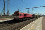 CrossRail DE 6310 hauls an intermodal shuttle train through Breda on a sunny 24 June 2020.