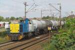 Alpha Trains 1505 hauls a tank train through Venlo on 29 August 2014.
