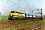 Where it began: Hoogeveen sees ex-NMBS 6391, ACTS 6701 (still in belgian colours) hauling ont of the first ACTS container trains arriving on 22 February 1999.