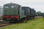 The SHM at Hoorn have an ex-DR V15 for shunting duties and on 6 July 2026 this shunter, SHM-35  Griezel  (Creepy) shunts a very old luggage coach at Hoorn.