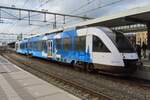 Arriva/Blauwnet 28 stands at Zutphen with a regional service to Oldenzaal on 28 February 2025.
