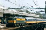 Museum loco NS 1501 stands on 24 October 2003 in Venlo with an IC to The Hague.